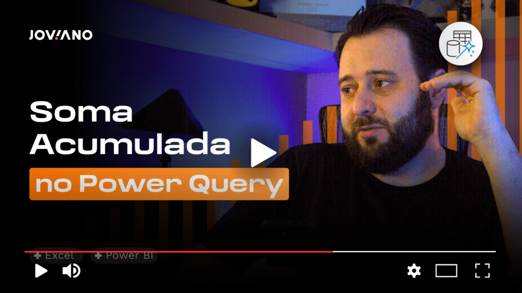 Capa da aula sobre soma acumulada no Power Query.