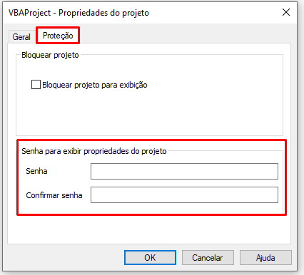 excel, vba, salvando macro com senha