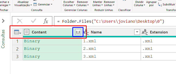 Power Query expandir